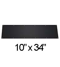 Black 10 Inches Wide and 34 Inches Long Stainless Steel Kick Plate, Deltana KP1034U19